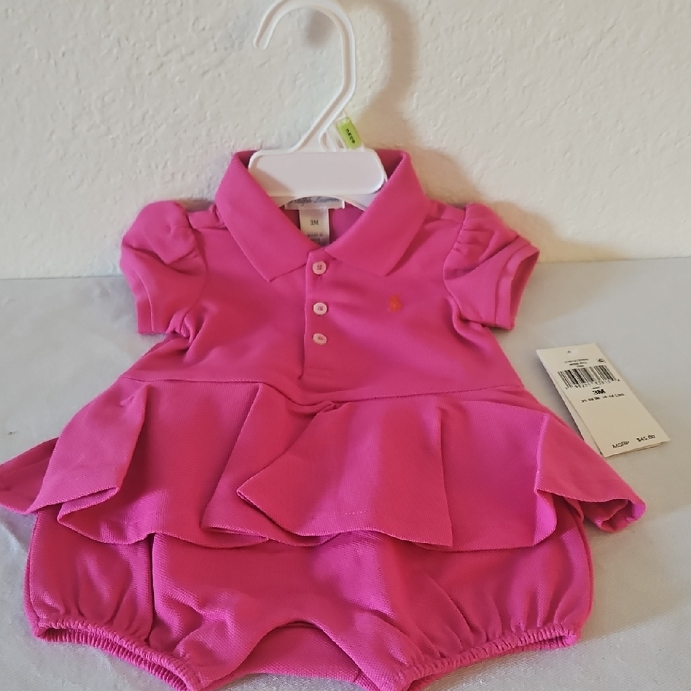 Polo by Ralph Lauren Pink Baby One Piece